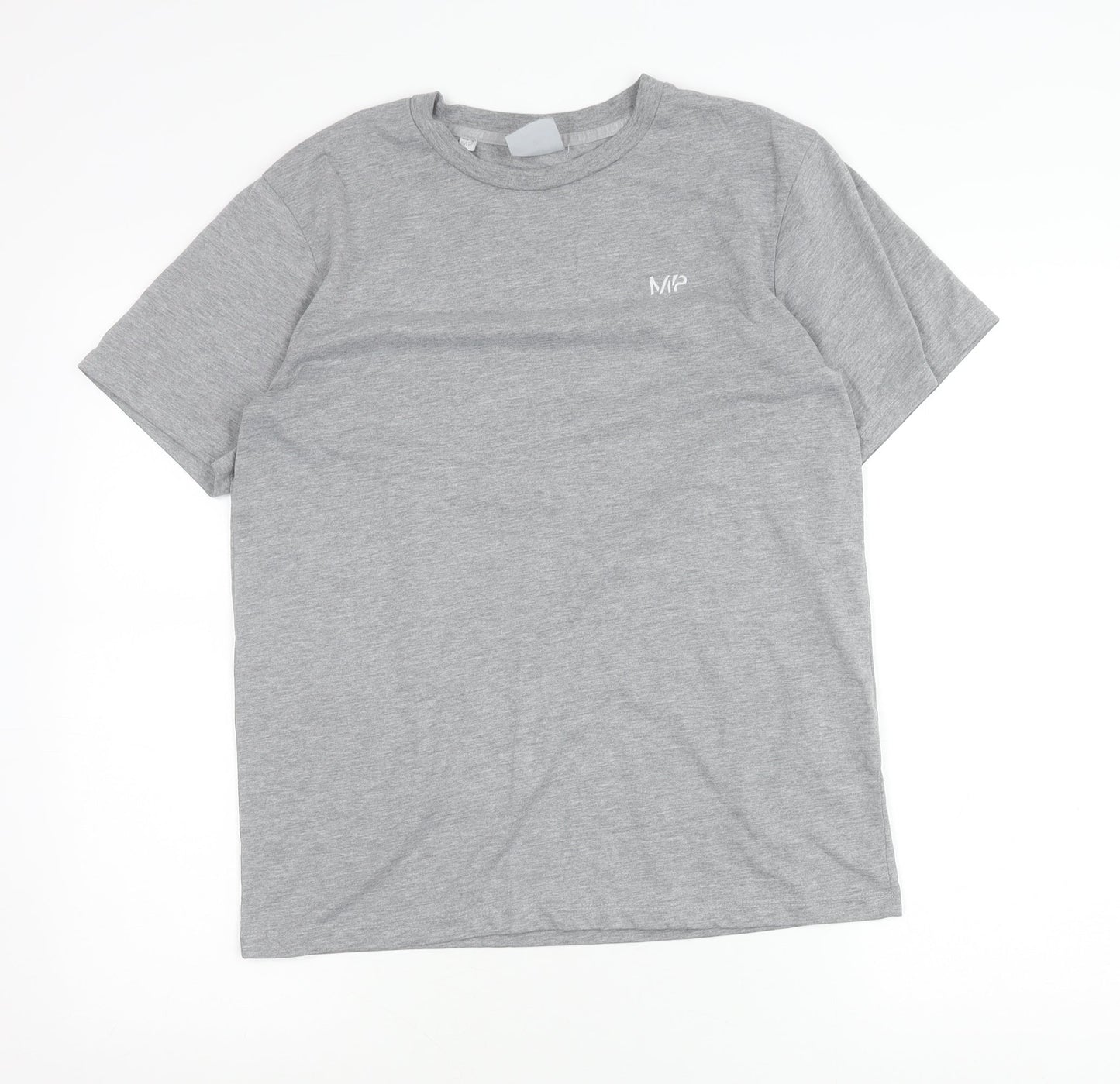 MP Men's Grey Cotton Crew Neck Short Sleeve T-Shirt Size M