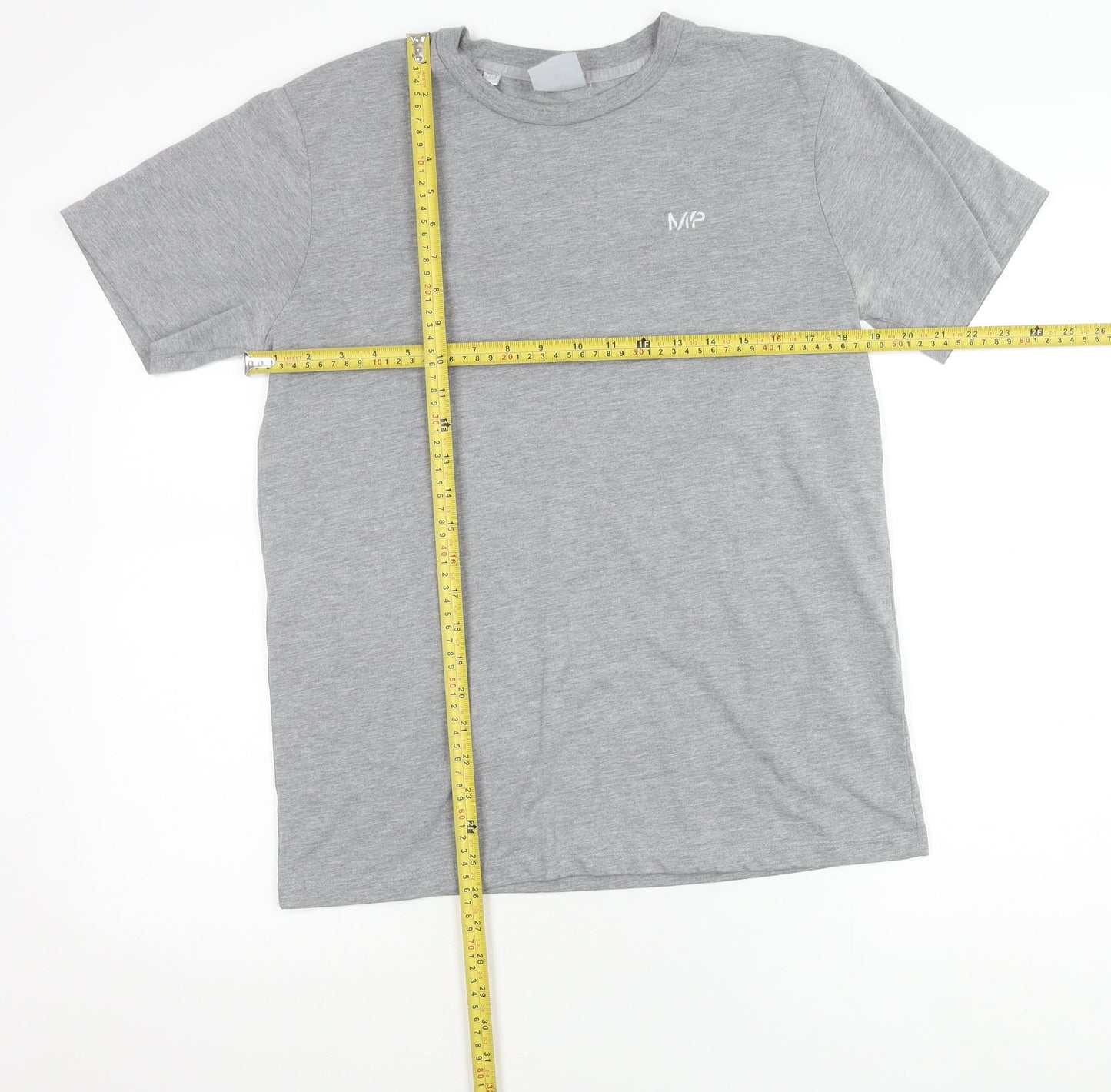 MP Men's Grey Cotton Crew Neck Short Sleeve T-Shirt Size M