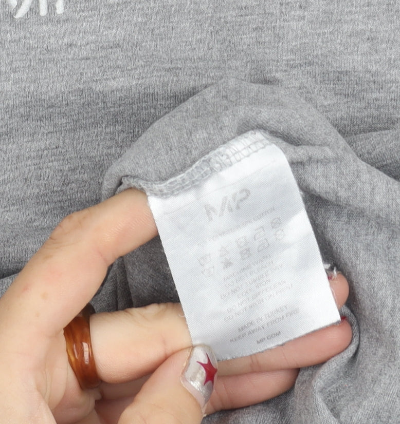 MP Men's Grey Cotton Crew Neck Short Sleeve T-Shirt Size M