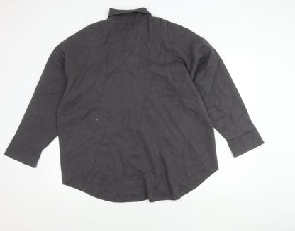 Womens UK Size L Zara Grey Basic Jacket