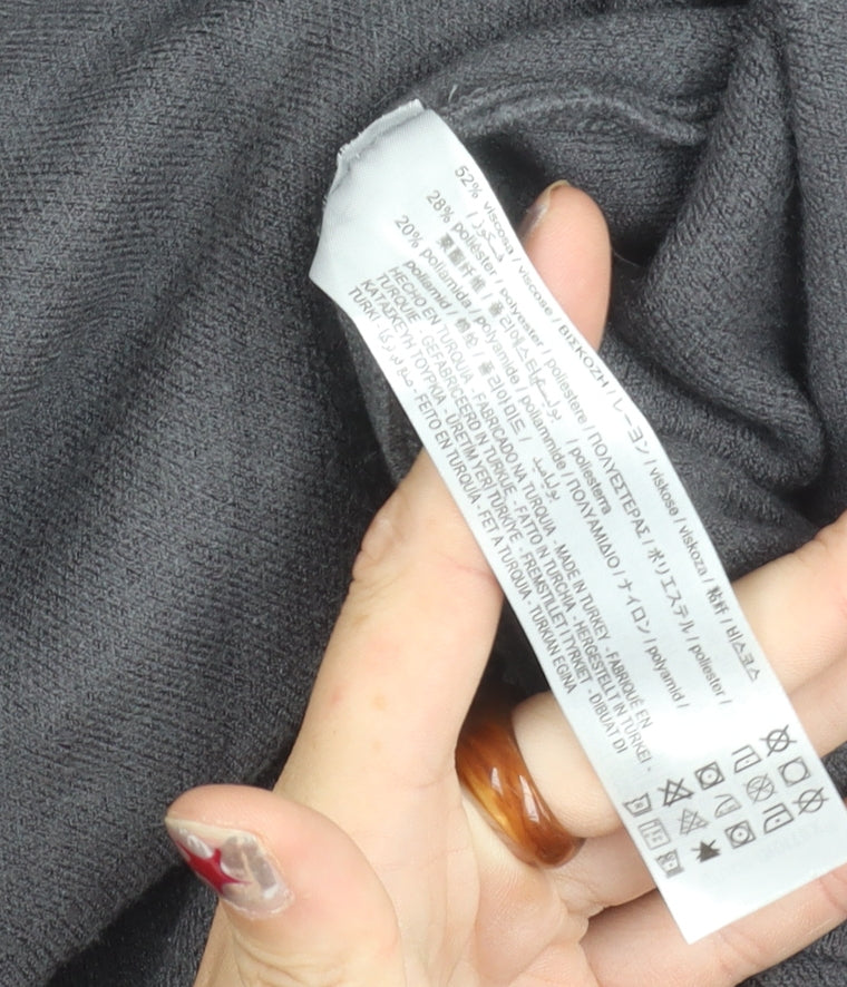 Womens UK Size L Zara Grey Basic Jacket