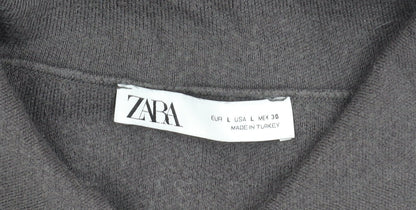Womens UK Size L Zara Grey Basic Jacket