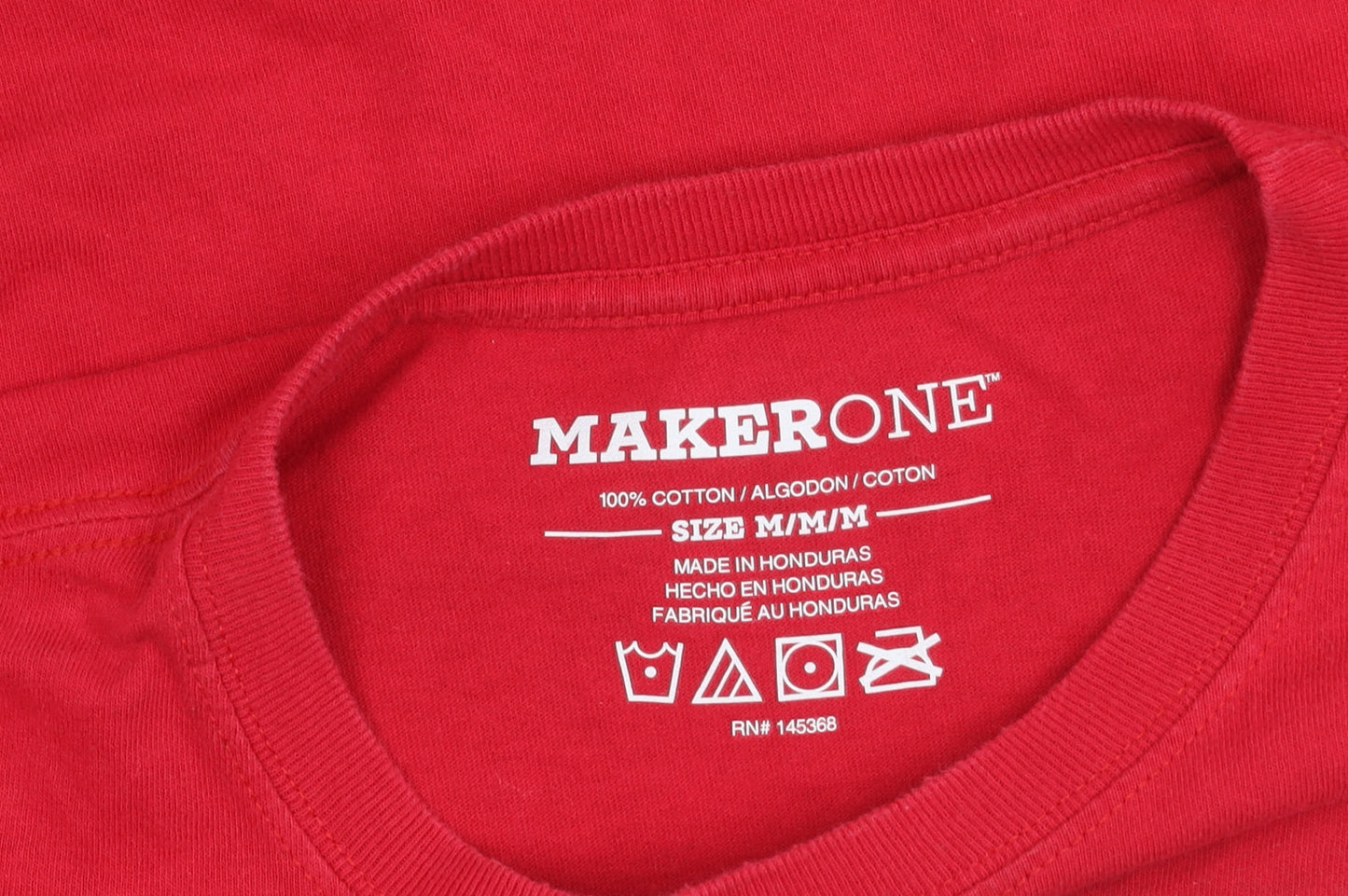 MakerOne Men’s Red Medium Linux Robot Graphic T-Shirt