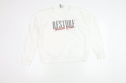 Womens UK Size 14 ASOS White Pullover Sweatshirt
