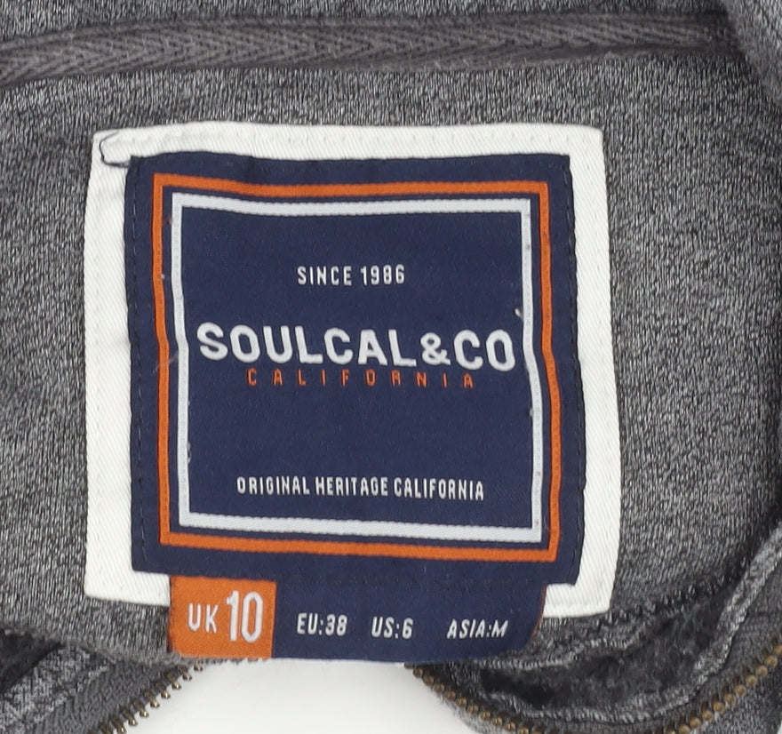 Womens UK Size 10 SoulCal & Co Grey Basic Jacket