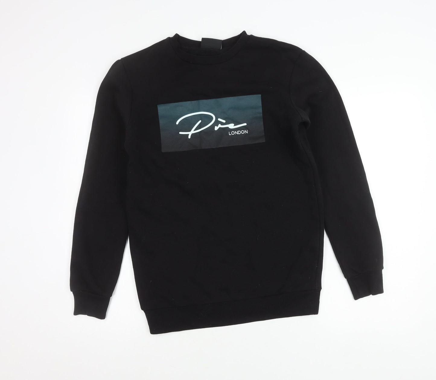 Prè London Men’s Black XS Crew Neck Logo Graphic Sweatshirt