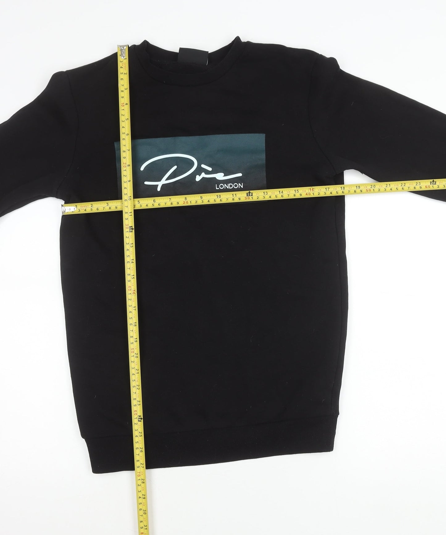 Prè London Men’s Black XS Crew Neck Logo Graphic Sweatshirt