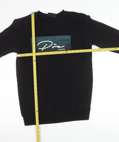 Prè London Men’s Black XS Crew Neck Logo Graphic Sweatshirt