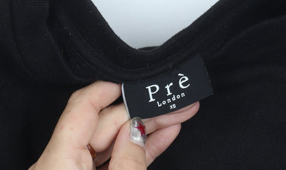 Prè London Men’s Black XS Crew Neck Logo Graphic Sweatshirt