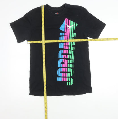Jordan Mens Black Graphic Logo T-Shirt M Short Sleeve Cotton Sportswear