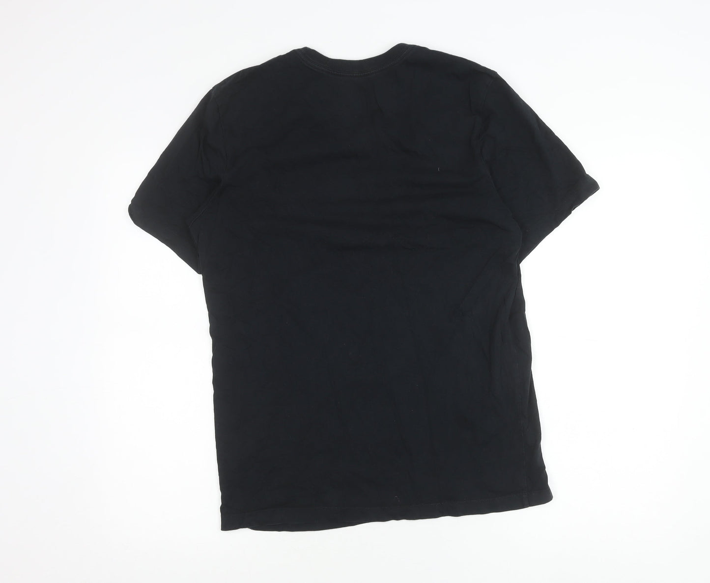 Jordan Mens Black Graphic Logo T-Shirt M Short Sleeve Cotton Sportswear