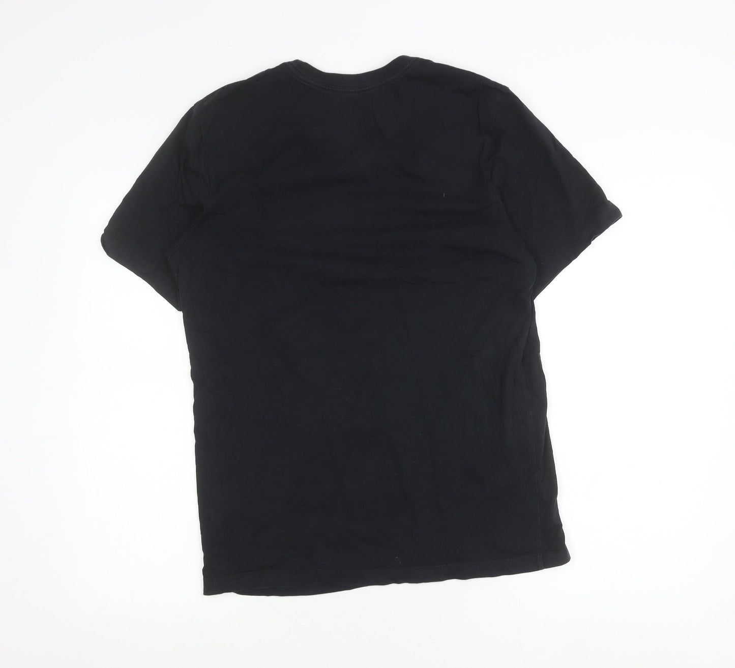 Jordan Mens Black Graphic Logo T-Shirt M Short Sleeve Cotton Sportswear