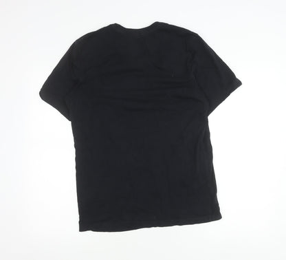 Jordan Mens Black Graphic Logo T-Shirt M Short Sleeve Cotton Sportswear