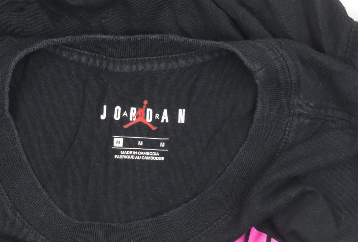 Jordan Mens Black Graphic Logo T-Shirt M Short Sleeve Cotton Sportswear