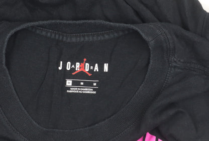Jordan Mens Black Graphic Logo T-Shirt M Short Sleeve Cotton Sportswear