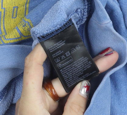 H&M Divided Womens Blue Graphic Print Sweatshirt Size S