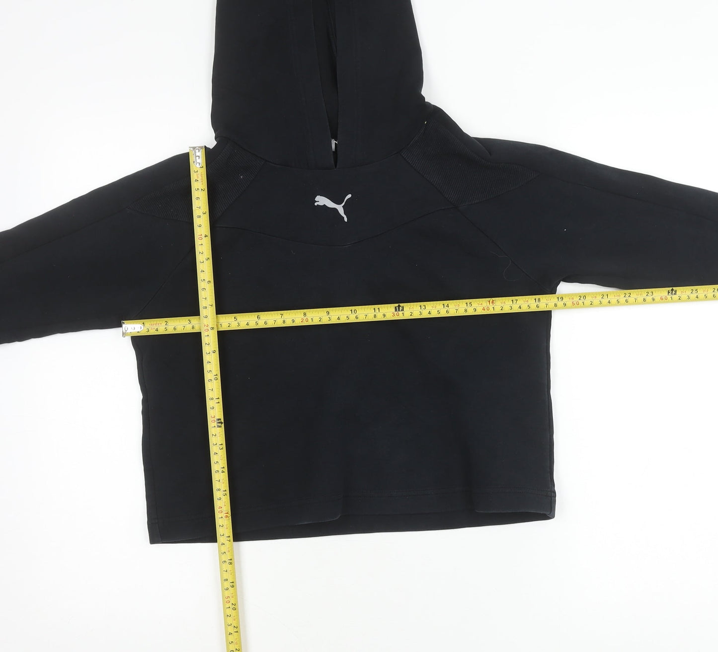 Puma Girls Black XS Pullover Hoodie Long Sleeve Sportswear