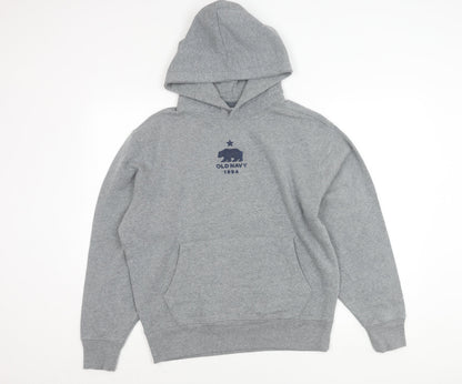 Mens UK Size S Old Navy Grey Pullover Hoodie