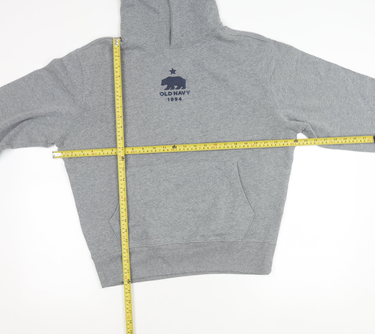 Mens UK Size S Old Navy Grey Pullover Hoodie