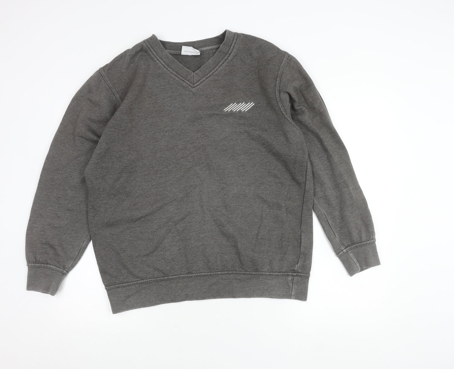 Millstone Men’s Grey V-Neck Sweatshirt Size M Workwear Fleece