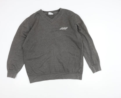 Millstone Men’s Grey V-Neck Sweatshirt Size M Workwear Fleece