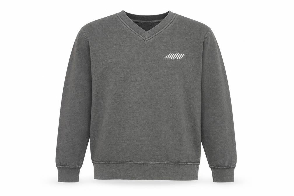 Millstone Men’s Grey V-Neck Sweatshirt Size M Workwear Fleece