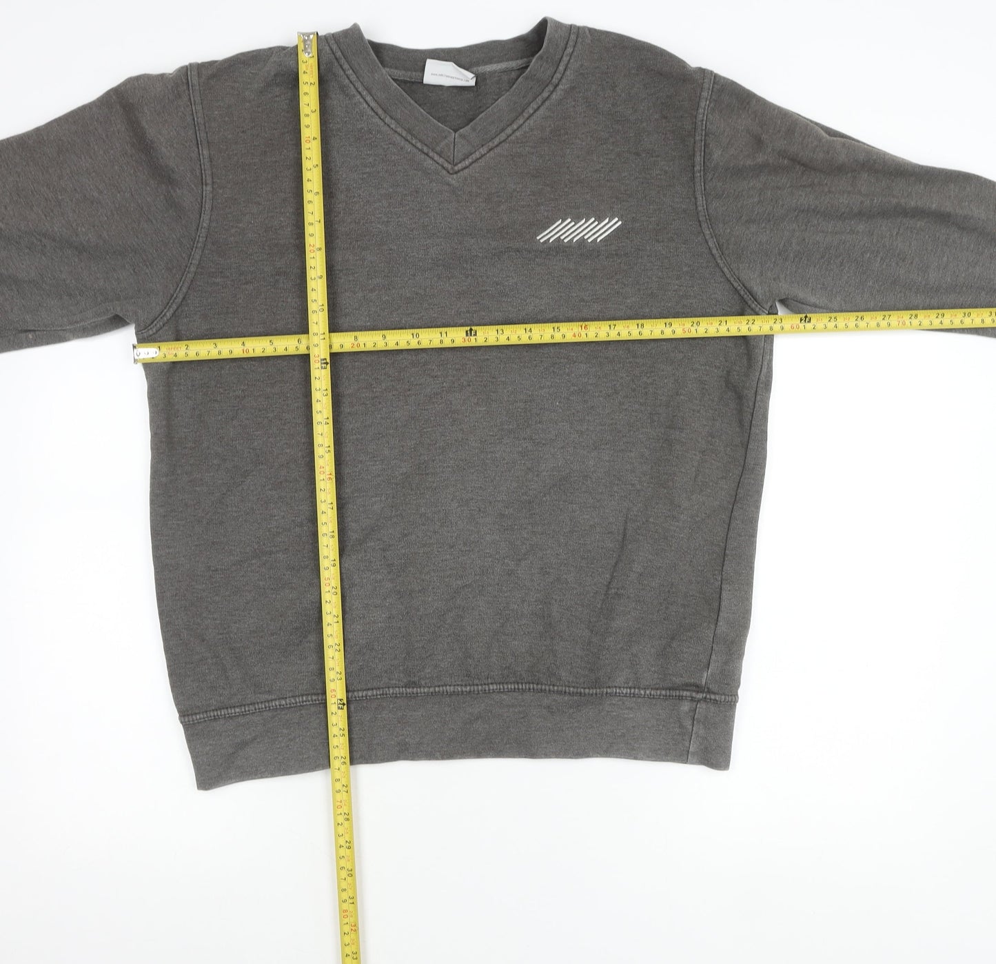 Millstone Men’s Grey V-Neck Sweatshirt Size M Workwear Fleece