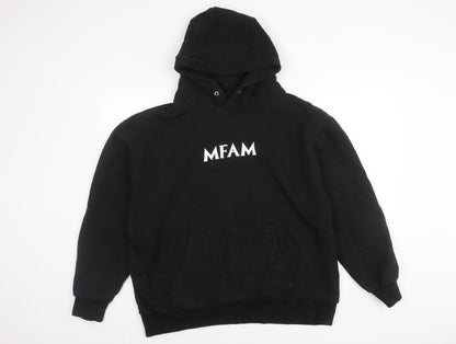 H4X Mens Black XL Pullover Hoodie MFAM Spartan Logo Graphic