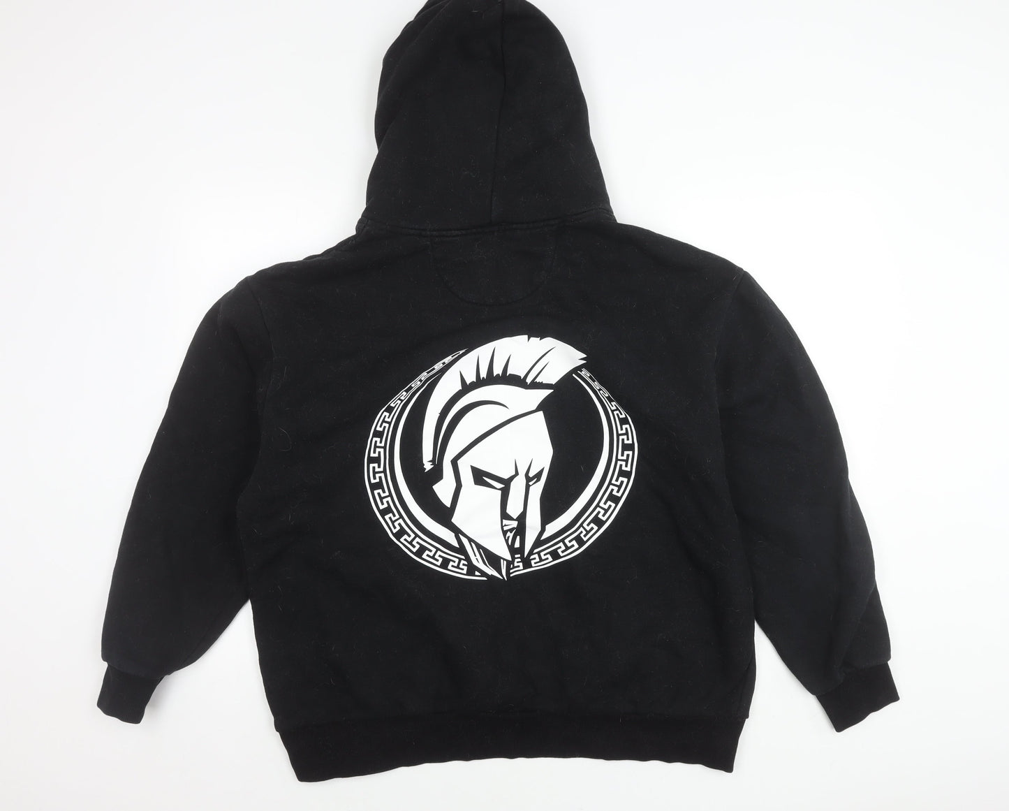 H4X Mens Black XL Pullover Hoodie MFAM Spartan Logo Graphic