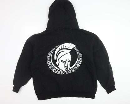 H4X Mens Black XL Pullover Hoodie MFAM Spartan Logo Graphic
