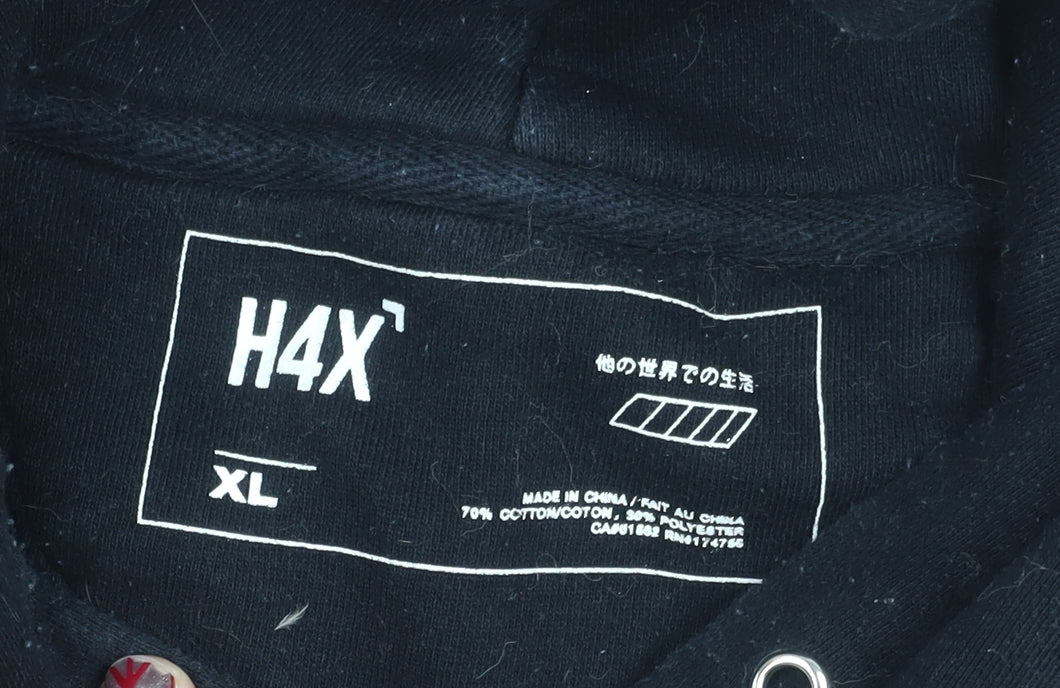 H4X Mens Black XL Pullover Hoodie MFAM Spartan Logo Graphic