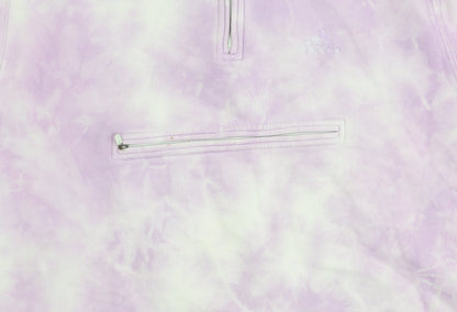 Adidas Women’s Purple Tie-Dye 1/4 Zip Sweatshirt Size 14 Zip Pocket