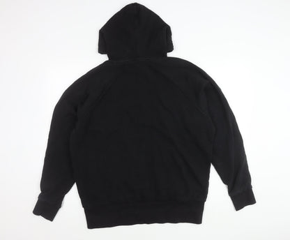 Unisex Adults UK Size M COLLUSION Black Pullover Hoodie