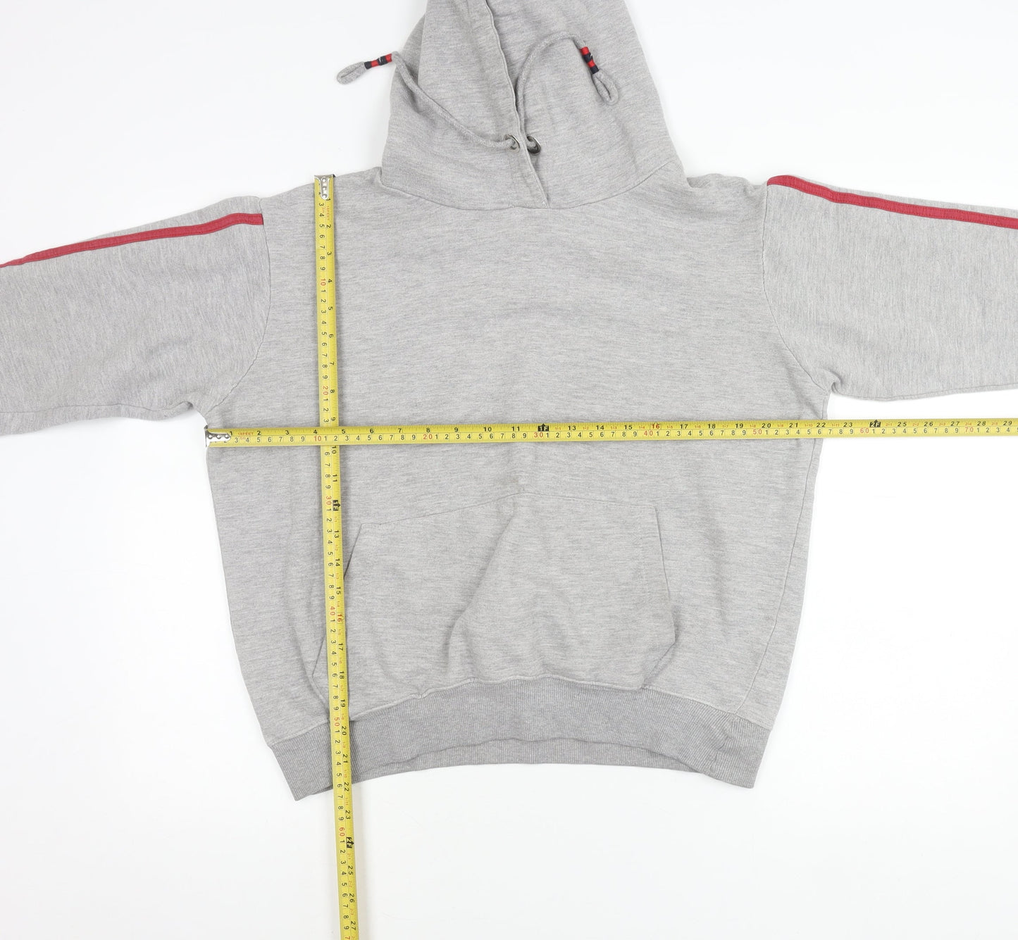 Boohoo Women’s Grey Hoodie L Pullover Drawstring Regular Fit