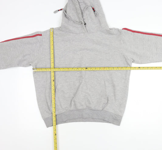 Boohoo Women’s Grey Hoodie L Pullover Drawstring Regular Fit