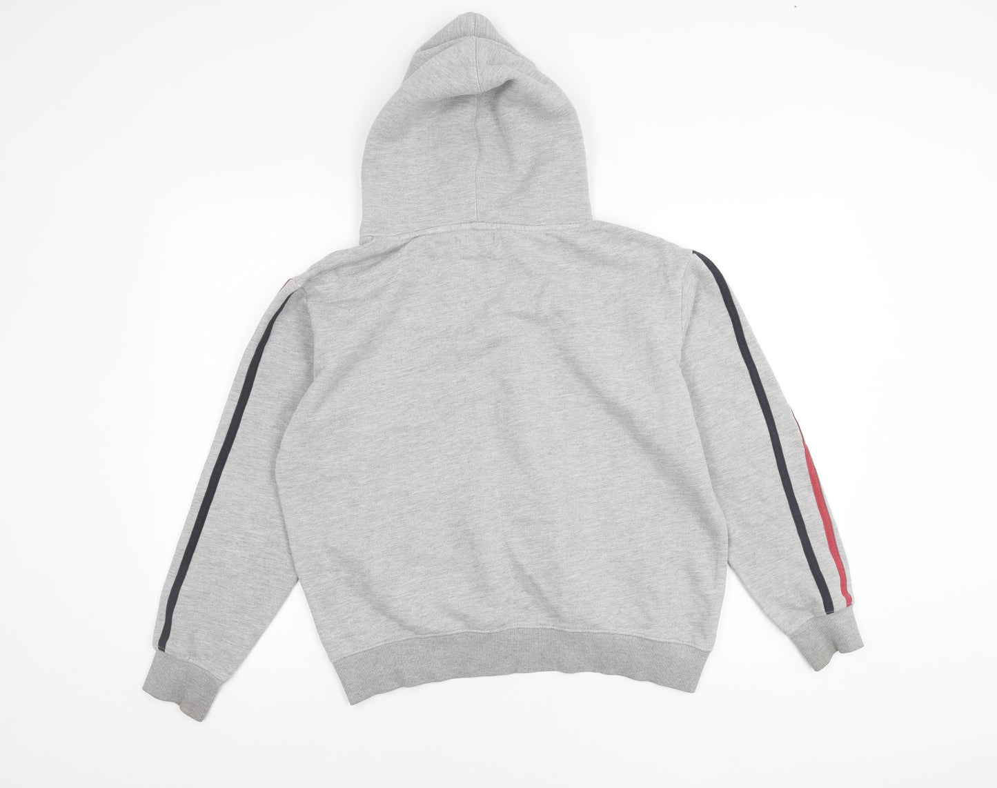 Boohoo Women’s Grey Hoodie L Pullover Drawstring Regular Fit