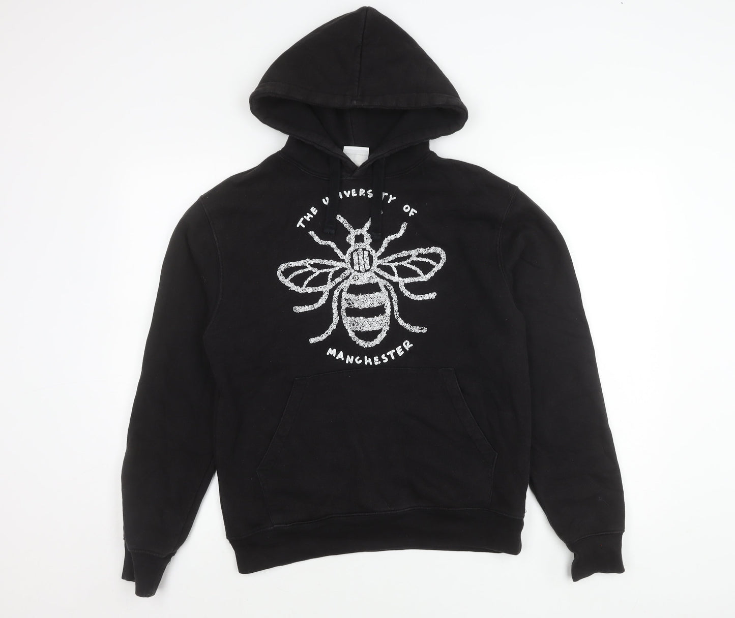 Russell Unisex Black Pullover Hoodie S University Bee Logo