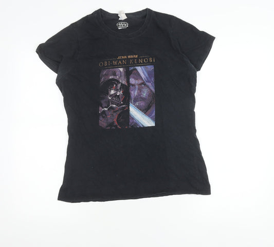 Port & Company Men’s Black Star Wars Obi-Wan Kenobi T-Shirt M