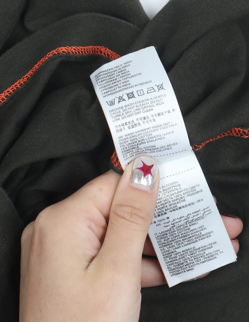 Superdry Men’s Green Slim Fit T-Shirt Medium Crew Neck Cotton