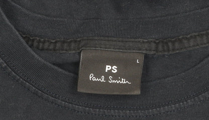 Paul Smith Men’s Black Graphic Print Cotton T-Shirt Size L