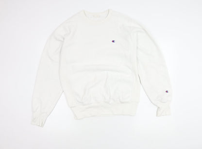 Mens UK Size S Champion White Pullover Sweatshirt