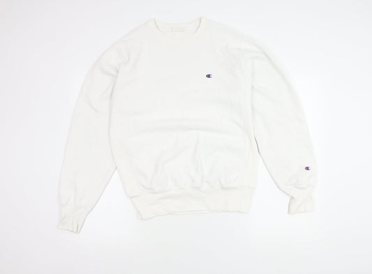 Mens UK Size S Champion White Pullover Sweatshirt