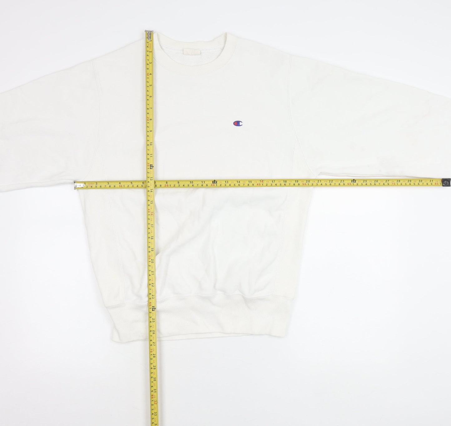 Mens UK Size S Champion White Pullover Sweatshirt