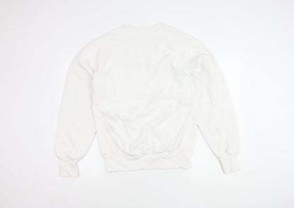 Mens UK Size S Champion White Pullover Sweatshirt