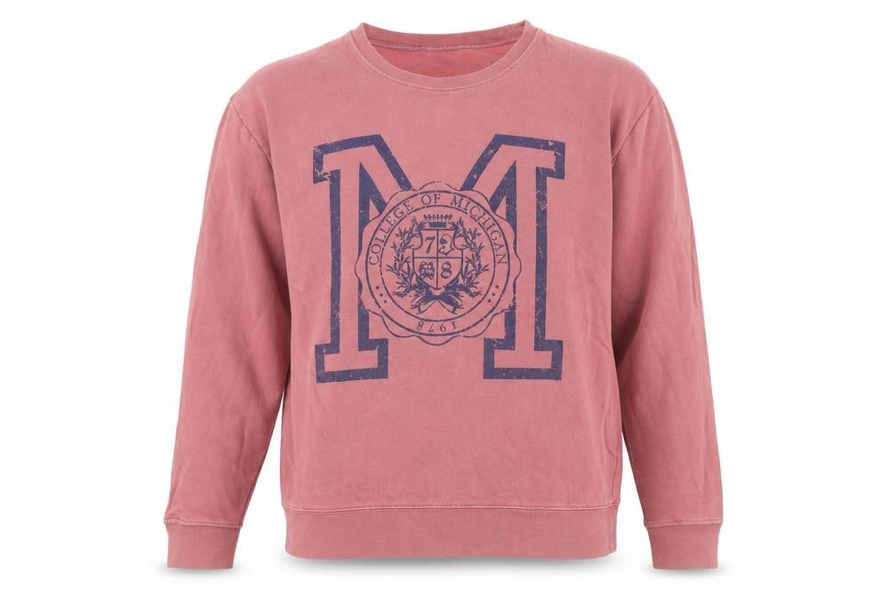 Topshop Women Pink Pullover Sweatshirt S Cotton Logo Casual