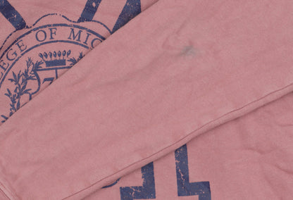 Topshop Women Pink Pullover Sweatshirt S Cotton Logo Casual