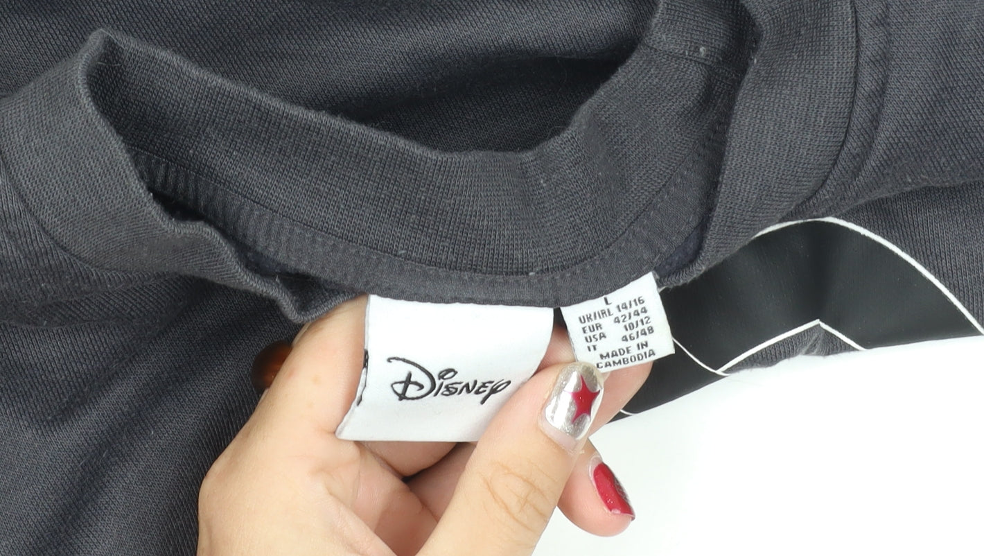 Womens UK Size L Disney Black Pullover Sweatshirt