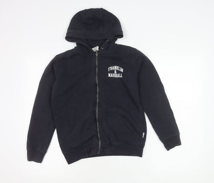 Franklin & Marshall Girls Blue 10-11 Yrs Zip Hoodie Jacket Cotton Blend