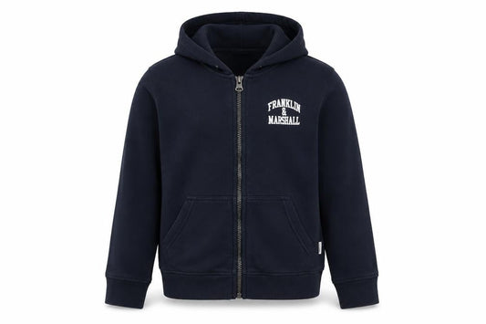 Franklin & Marshall Girls Blue 10-11 Yrs Zip Hoodie Jacket Cotton Blend