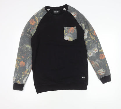 Mens UK Size S ONLY & SONS Black Pullover Sweatshirt